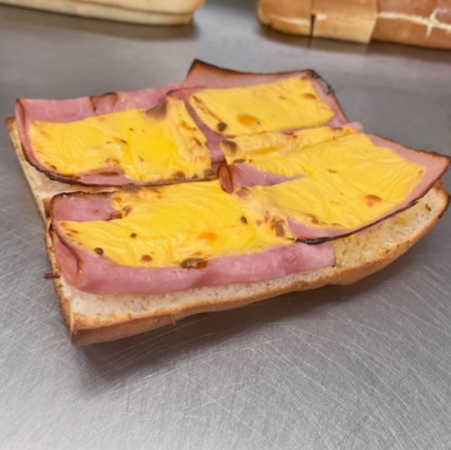 Hot Ham & Cheese Sandwich.