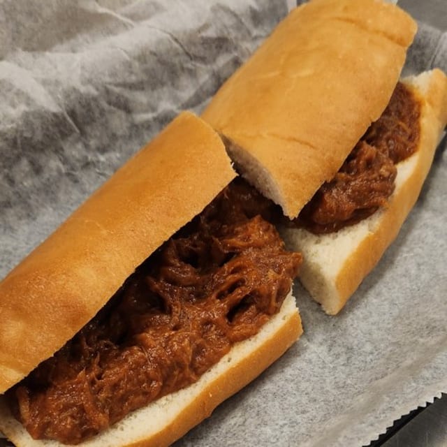 BBQ Pork Sandwich.