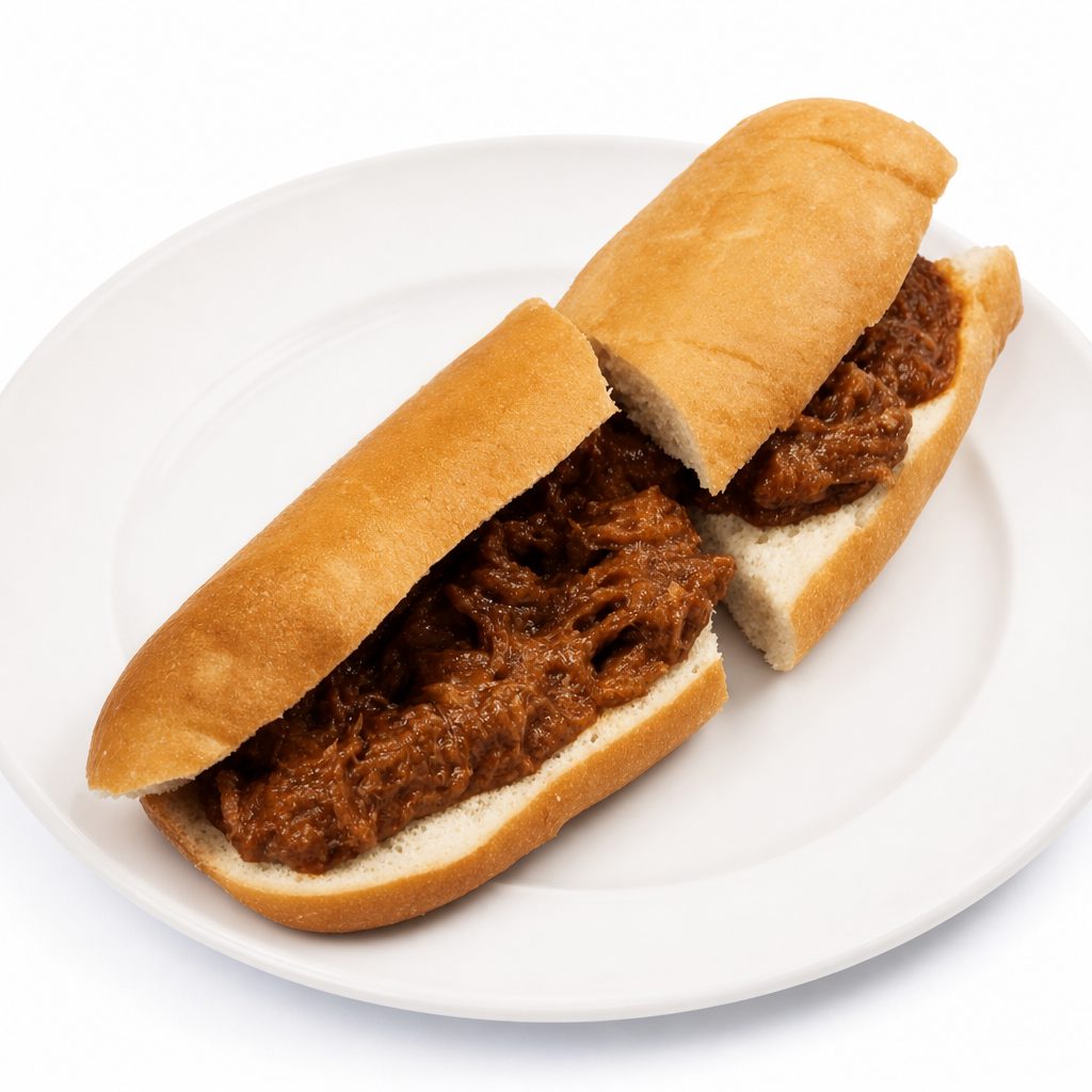 BBQ Pork Sandwich.