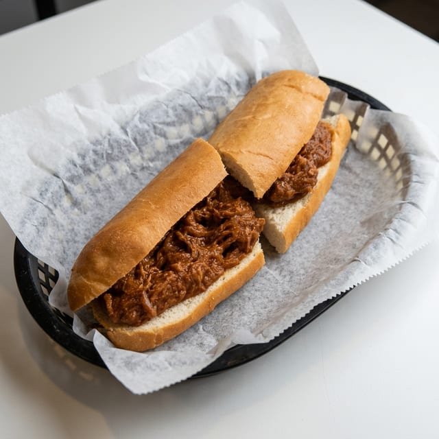 BBQ Pork Sandwich.
